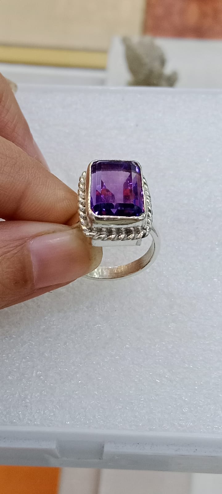 Large Marquise Cut Light Purple Amethyst Ring Bena Jewelry Designer